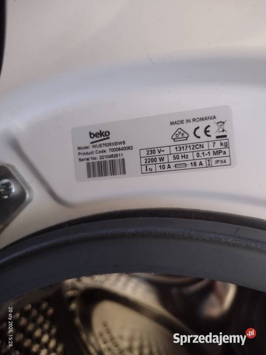 Pralka Beko wsad 7 1200 obr śląskie
