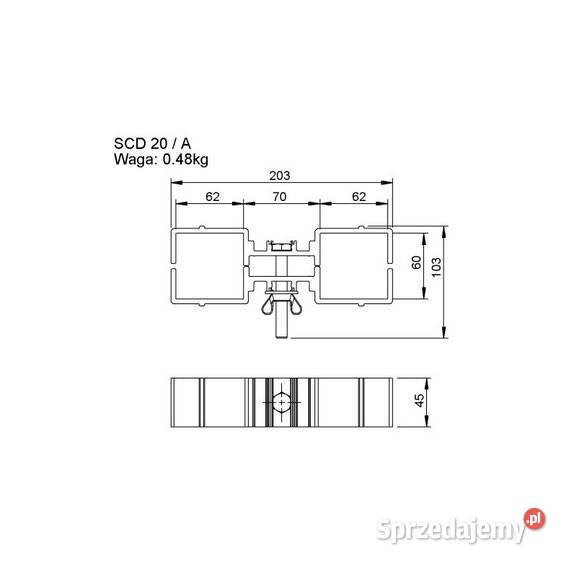 Klamra spinająca nogi SCD05 Alustage Lublin