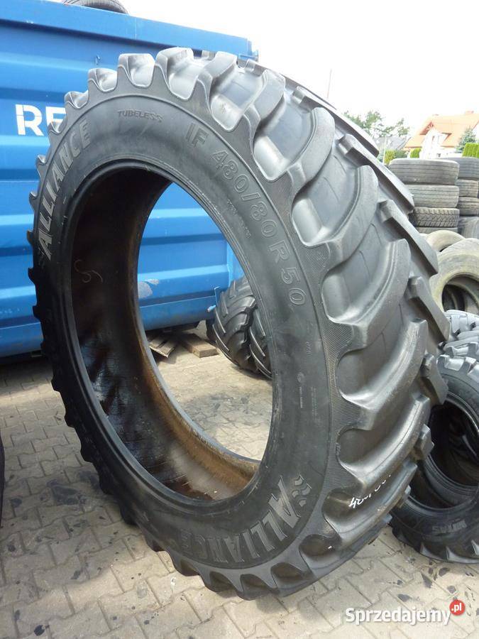 2x Opona używana rolnicza 48080R50 ALLIANCE 2450 podlaskie Zaścianki