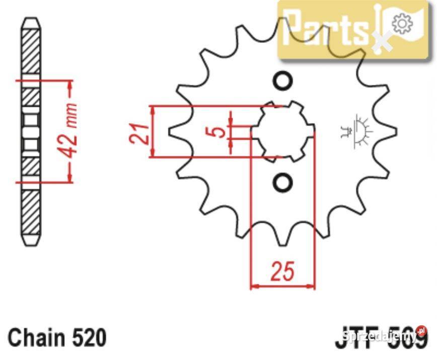 ZĘBATKA Przednia Stal SUNSTAR 525 Z15 sunf40815 Poznań