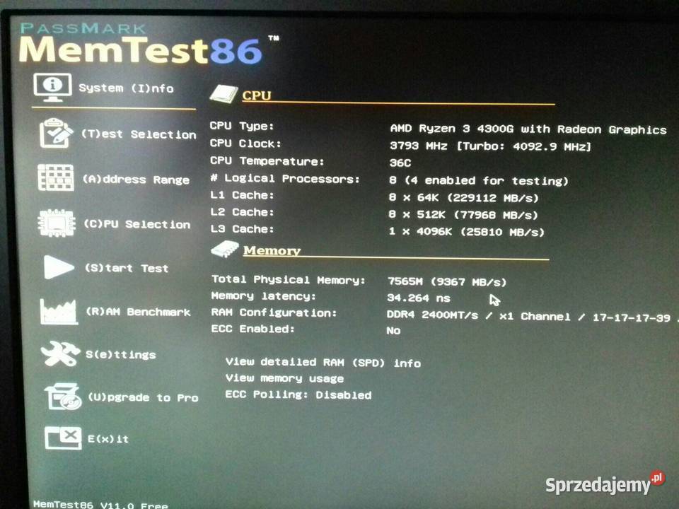 Kingston HP DDR4 8GB 2400MHz PC419200 używana Bydgoszcz