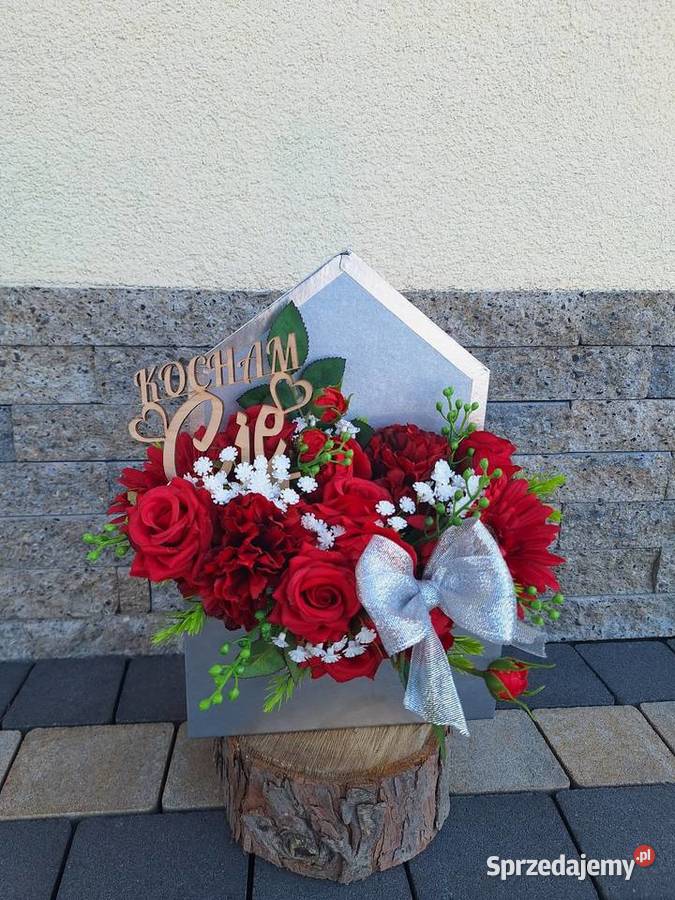 Flower box w kopercie Dzień Kobiet Walentynki Dębica