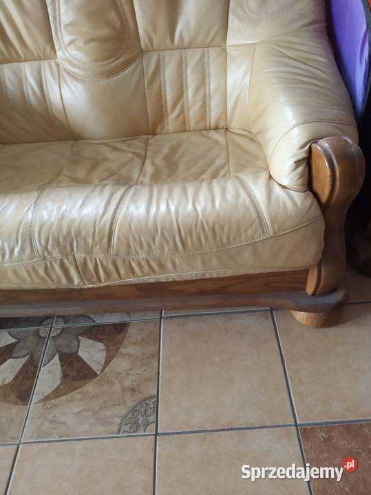 Meble skórzane dębowe Złocieniec