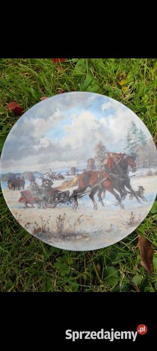 WEDGWOOD Talerz kolekcjonerski WIEŚ KONIE ZIMOWY Pabianice sprzedam