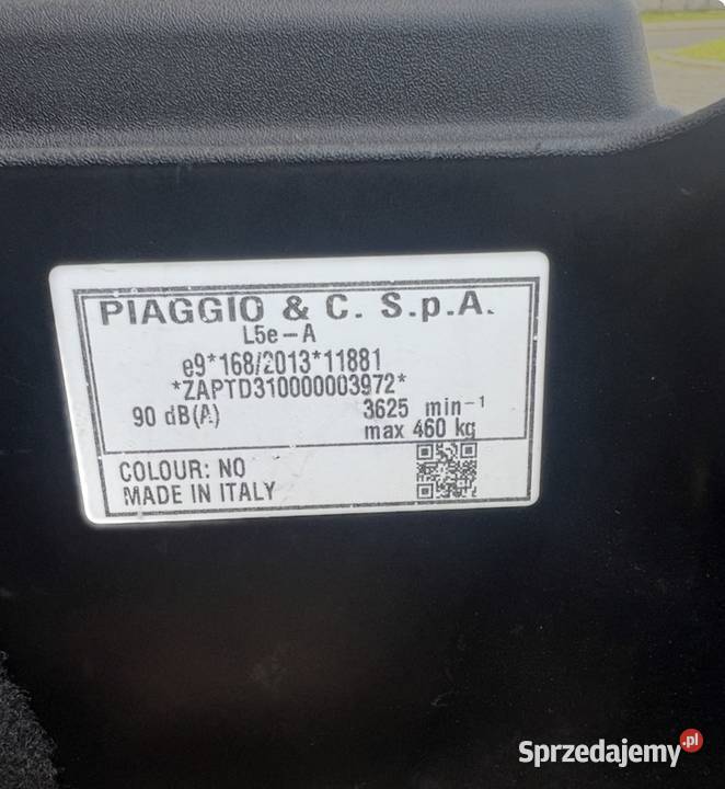 Piaggio MP3 530 elektryczny starter Będzin