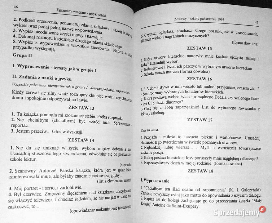 Egzaminy do szkół średnich Język polski S Chełm