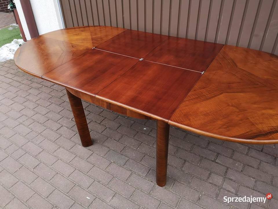 Stół ARTDECO Orzech Sygnowany Rozkładany Stary