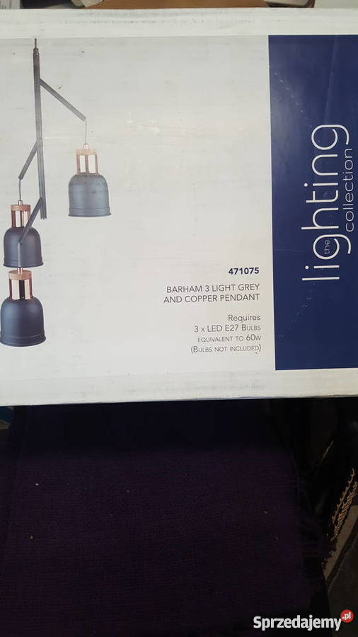 lampa sufitowa firmyBARHAM grafitmiedźdrewno inny kolor Oświetlenie Oświetlenie Wodzisław Śląski