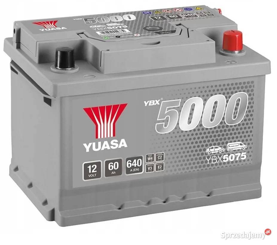 Akumulator Yuasa Silver 12V 60Ah 640A Prawy Plus osobowe Gdynia