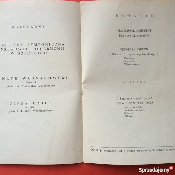 759 Programy Filharmonii w Szczecinie Szczecin