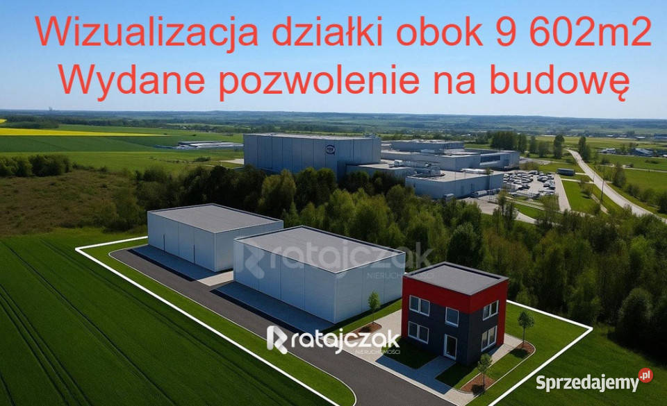 sprzedaży gruntu 9632m2 Łebcz Dr Augusta 143zł/m2