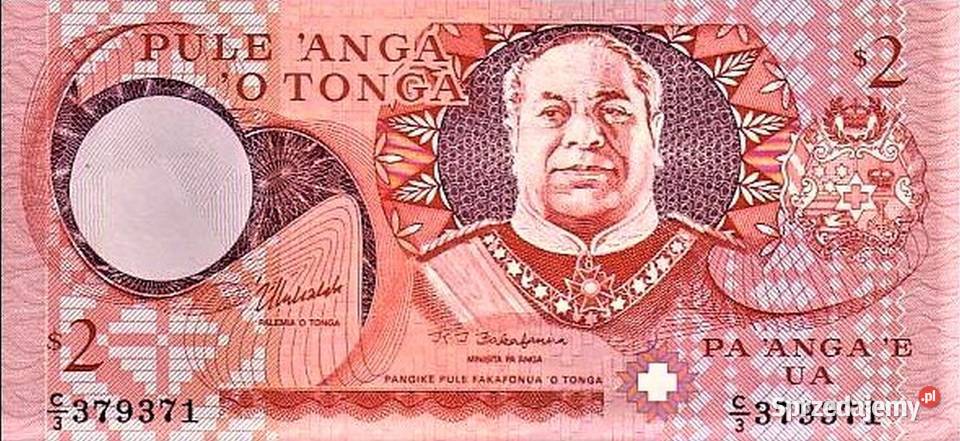TONGA 19951 I 2 PANGA UNC2 BANKNOTY WYSYŁKA pomorskie Człuchów