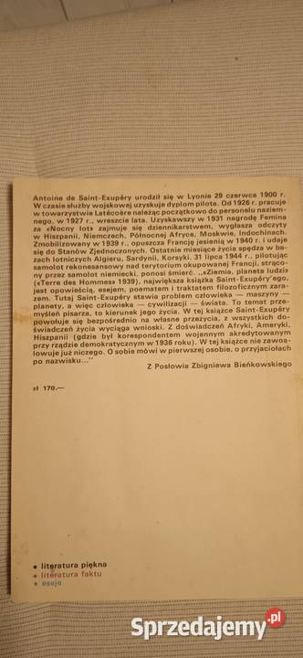 Ziemia Planeta Ludzi Antoine de SaintExupery Bydgoszcz