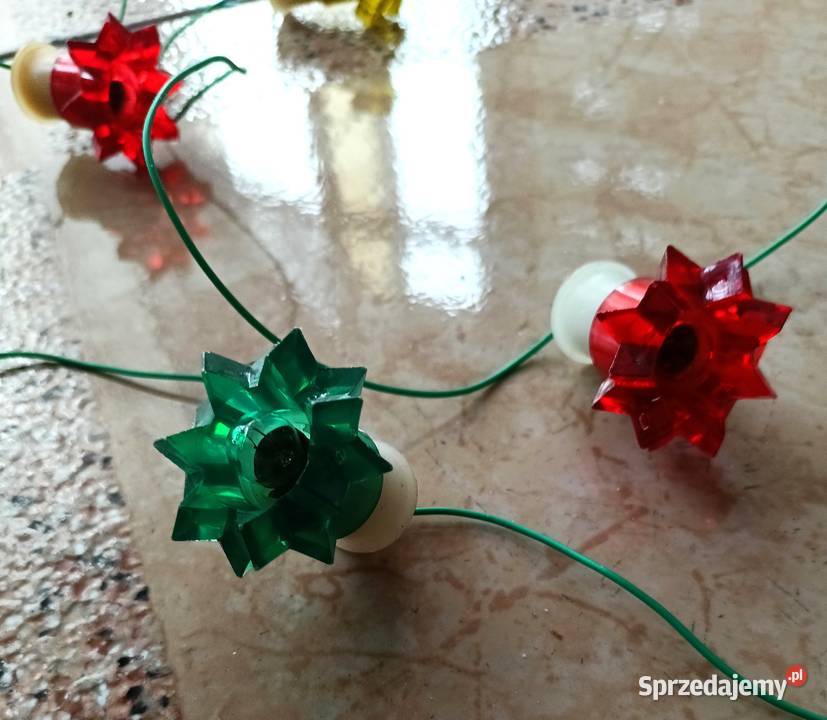 Lampki choinkowe z PRLu vintage