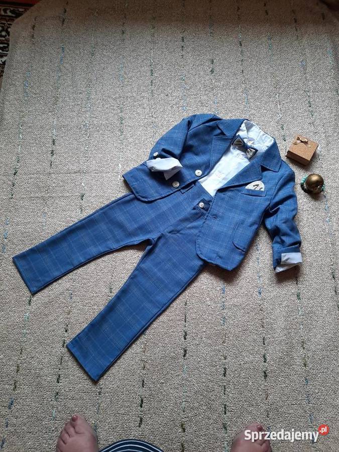 Garnitur niebieski 4czesciowy chłopca chłopiec Lublin sprzedam