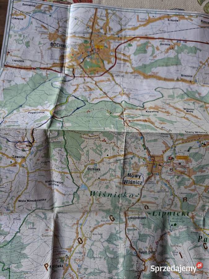 WiśnickoLipnicki Park Krajobrazowy 130 000 mapa małopolskie Kraków