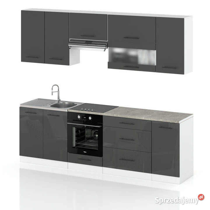 Meble Kuchenne Szare Nowoczesne Kuchnia Modułowa Elbląg