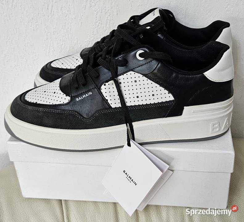 Balmain 44 sneakersy BCOURT FLIP skórzane buty Konstancin-Jeziorna