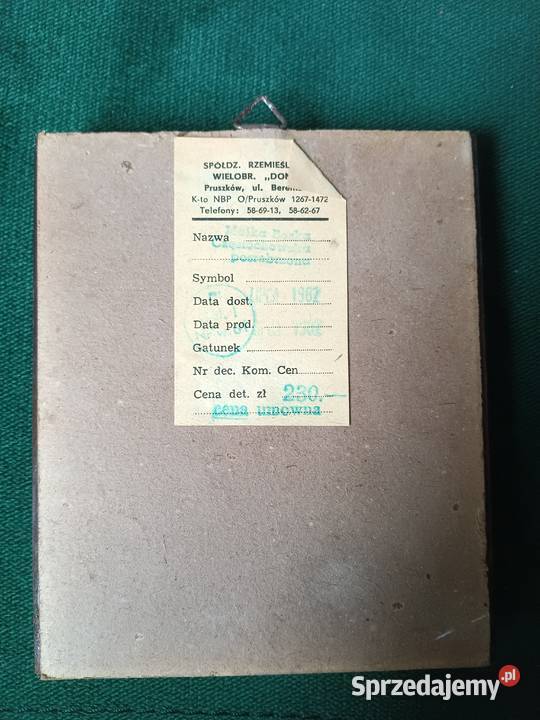 Matka Boska Częstochowska płaskorzeźba vintage małopolskie Zbylitowska Góra