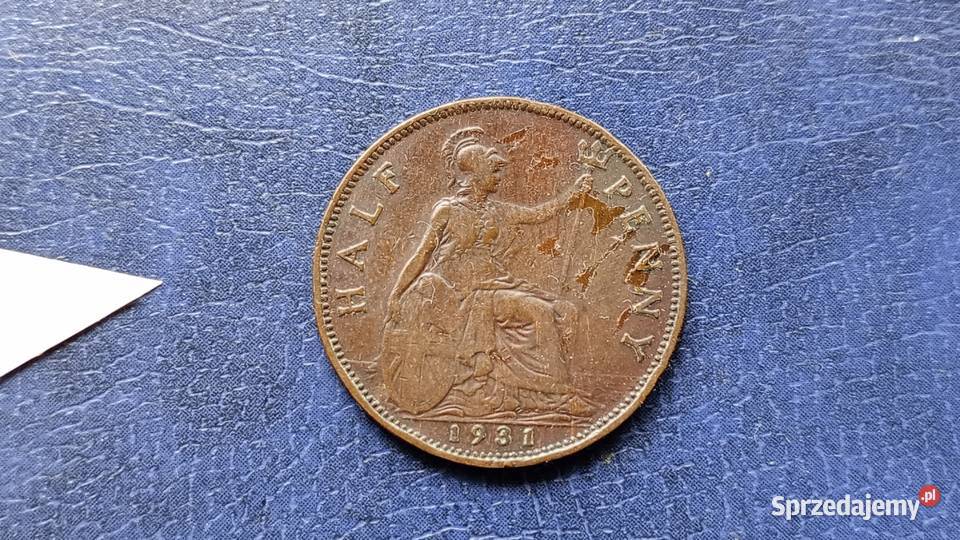 Stare monety 12 pens 1931 Anglia podkarpackie