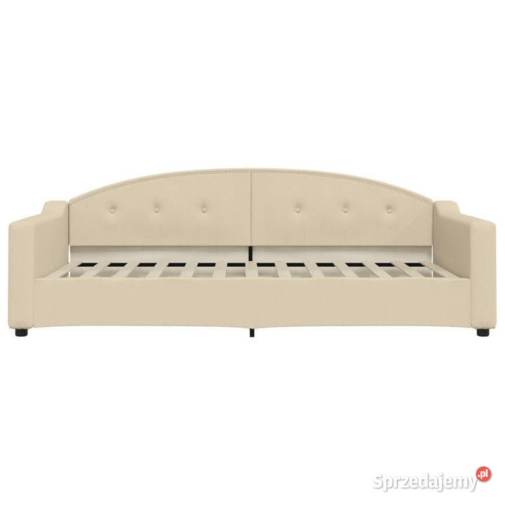Sofa rozsuwana z szufladami kremowa tkanina Warszawa