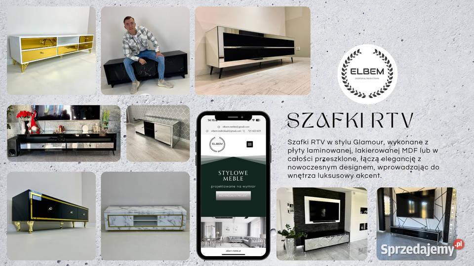 MEBLE GLAMOUR DO SALONU SYPIALNI PRZEDPOKOJU Meble na wymiar Sosnowiec
