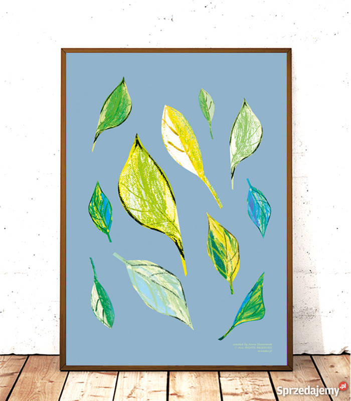 Plakat zilono szaryplakat zieleńładny plakat do Katowice