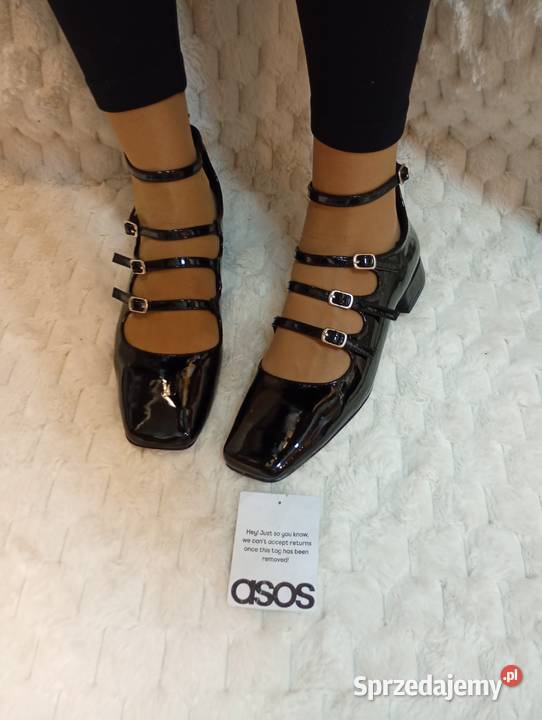 40 ASOS Design Czarne czółenka na szeroką stopę Kraków
