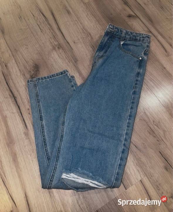Spodnie jeans S z dziurami niebieski Leszno
