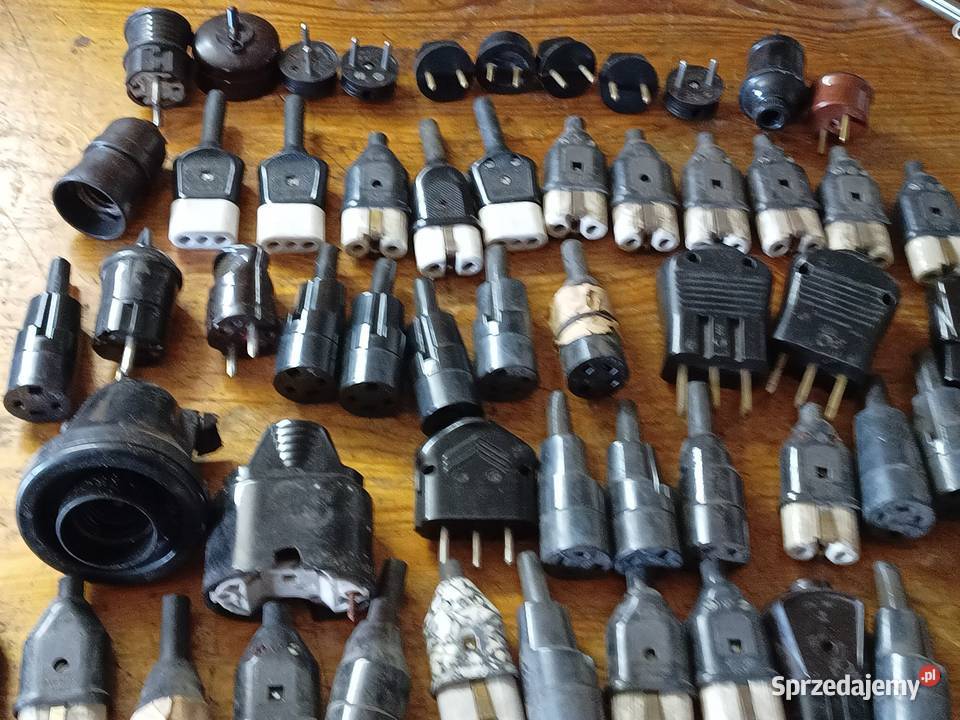 Wyprzedaż garażowa wtyczki elektryczne vintage Wodzisław Śląski sprzedam
