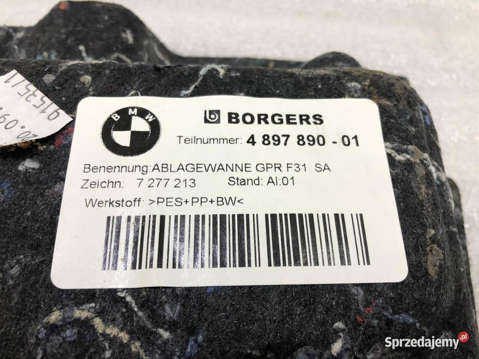 BMW F31 TAPICERKA WYKŁADZINA BAGAŻNIKA 7277213