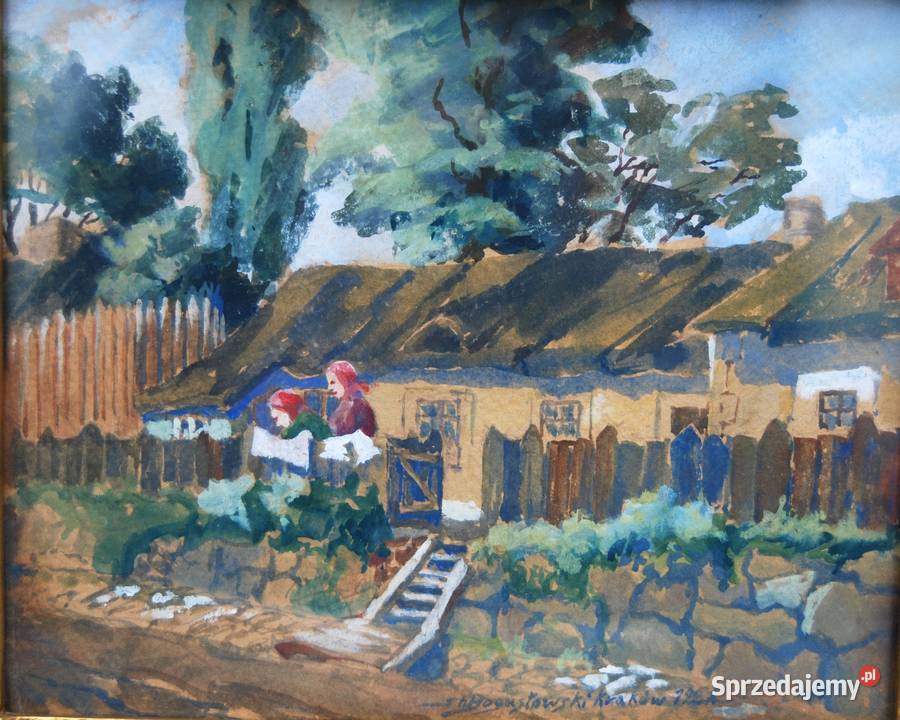 Stanisław BOGUSŁAWSKI 18931964 obraz Scena sprzedam