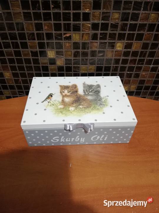 Szkatułka koty z imieniem handmade kotki drewno Kędzierzyn-Koźle