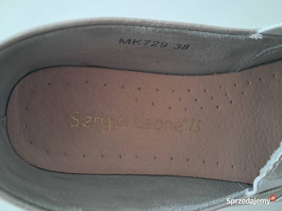Buty damskie półbuty srebrne Sergio Leone do Kraków