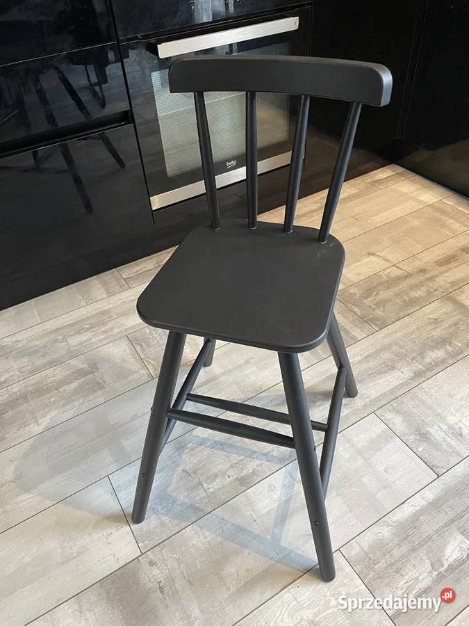 Krzesło dziecięca Agam IKEA czarne Kraków