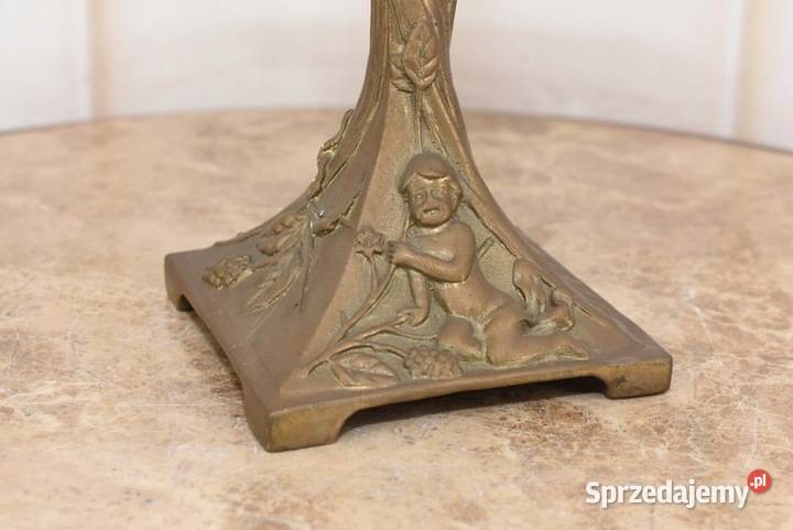 Antyczna Patera Stojąca z Kobietą Porcelana Brąz Kraków sprzedam