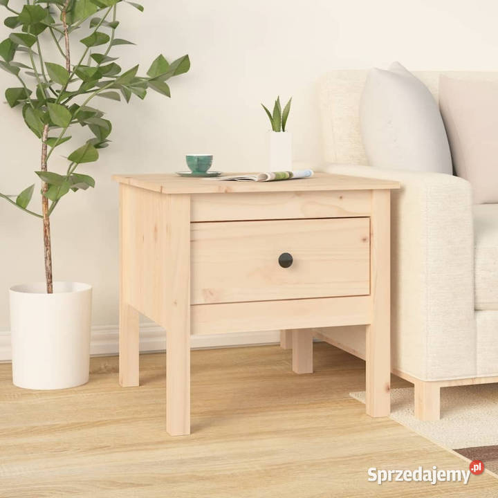 Stoliki boczne 2 50x50x49 lite drewno sosnowe Stoły Warszawa