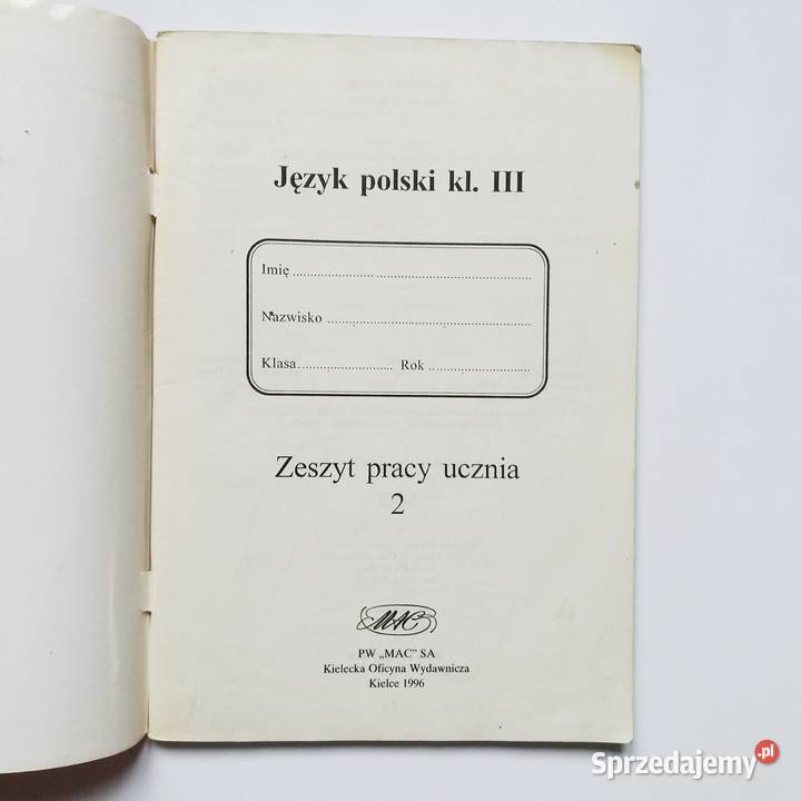 Język polski Zeszyt pracy ucznia zeszyt 2 Łódź