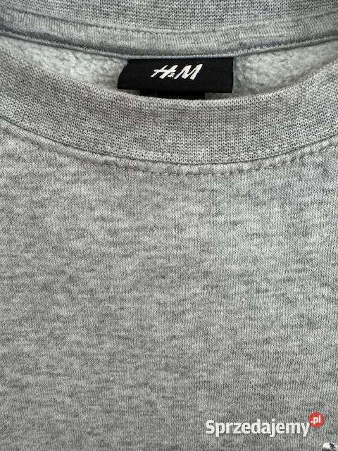 Bluza męska HM z nadrukiem XS szara casual śląskie Częstochowa