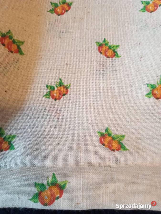 Kupon 290 materiału LEN vintage PRL retro