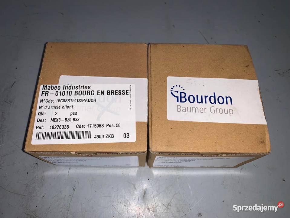 Bourdon Manometr MEX 3 10276335 mazowieckie Warszawa
