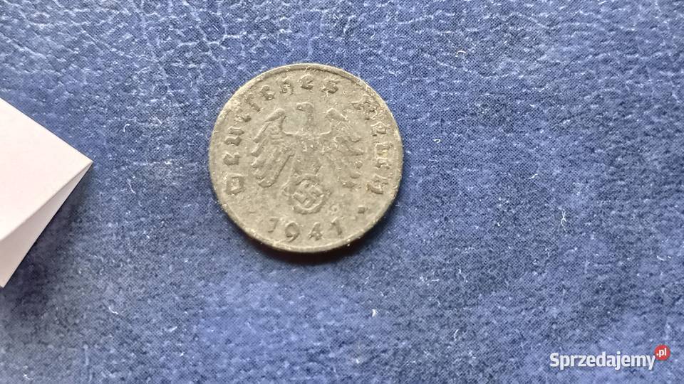Stare monety 1 fenig 1941 D Niemcy Lesko