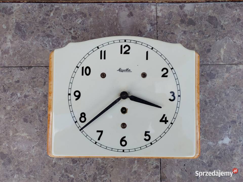 121 Stary zegar kuchenny ceramiczny Mauthe Antyki Tczew