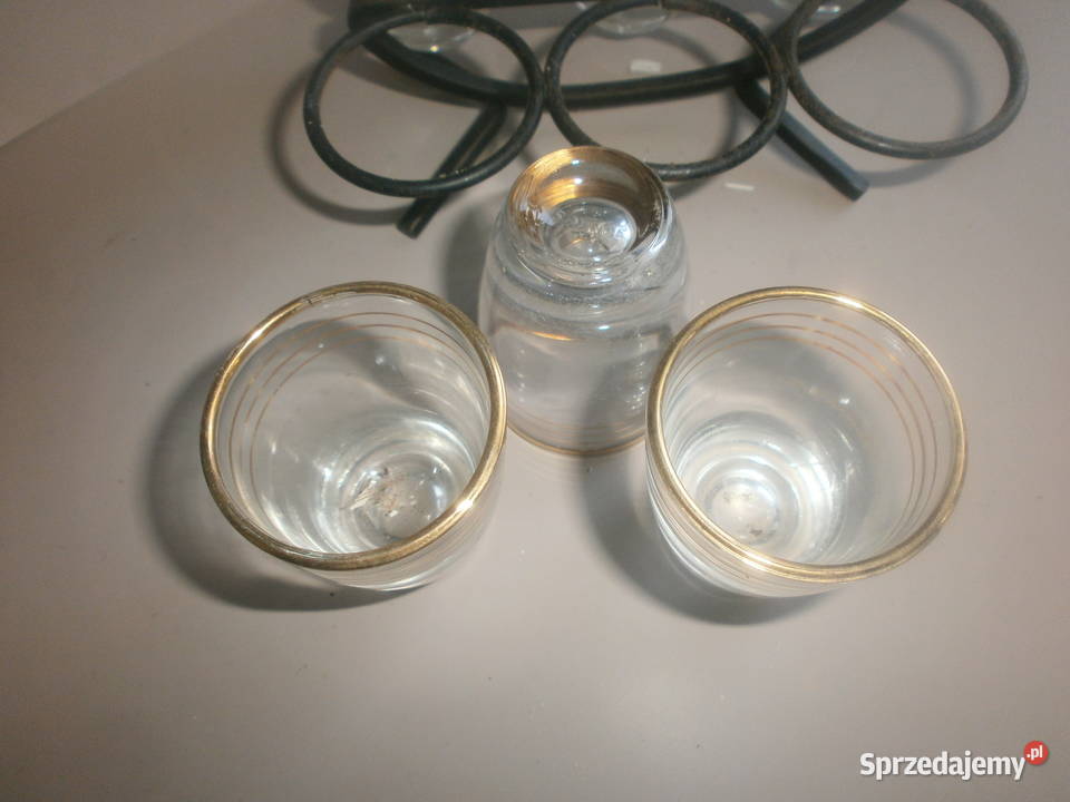kieliszki w stojaku komplet Francja przezroczysty Ceramika i szkło Zielona Góra sprzedam