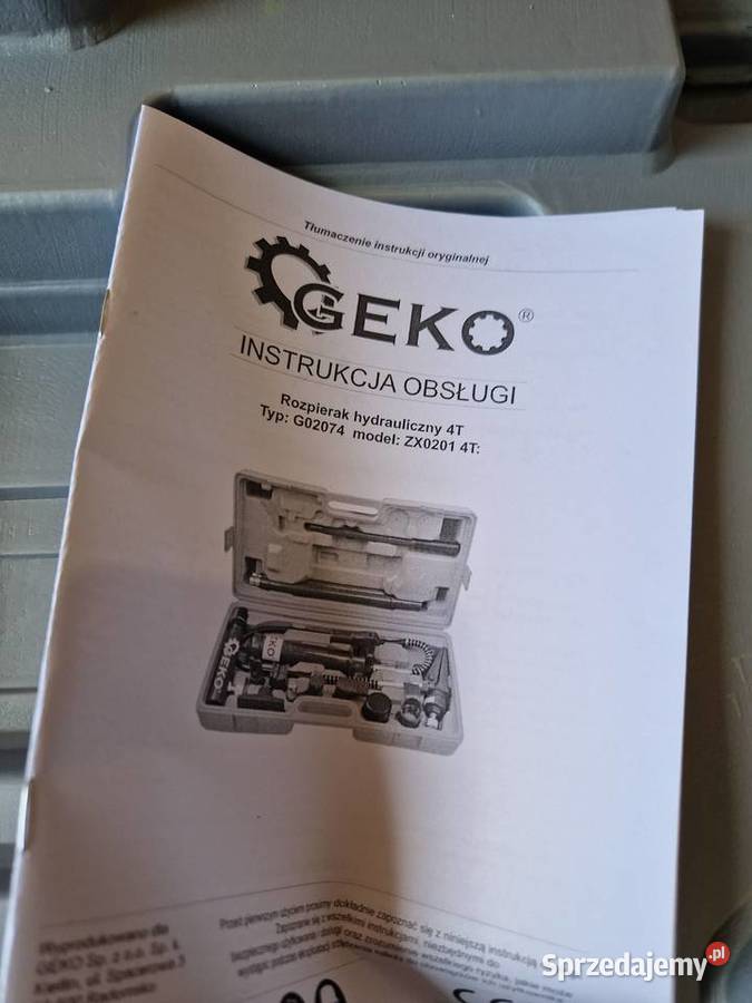 Rozpierak Hydrauliczny Blacharski 4 Tony GEKO Głogowa