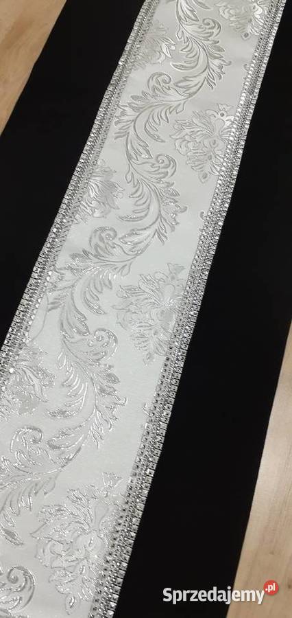 Zasłony czarne ze srebrnym ornamentem czarny Mława