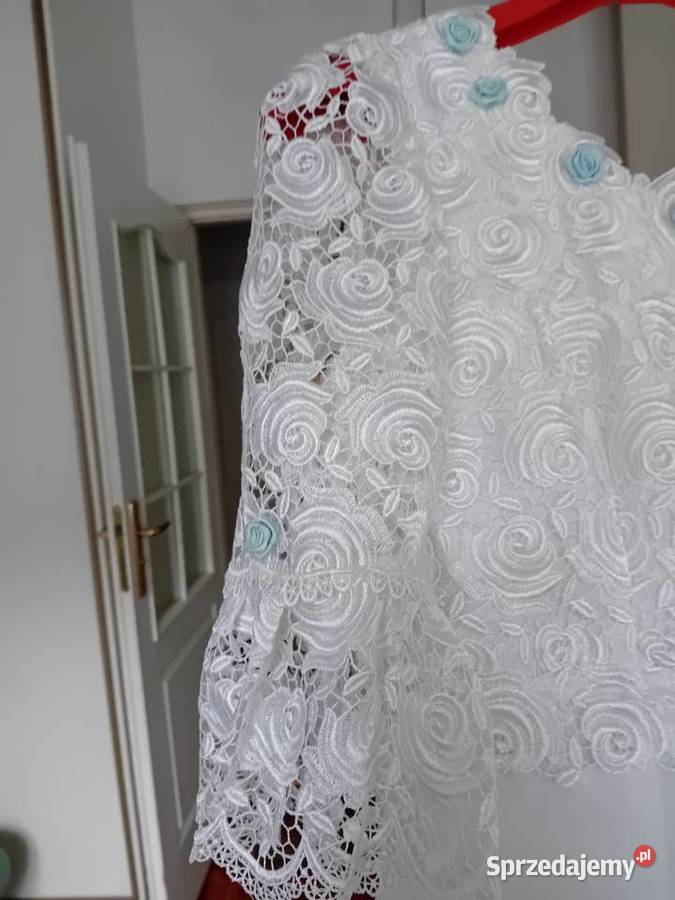 suknia ślubna elegancka z gipiurą 44 Warszawa