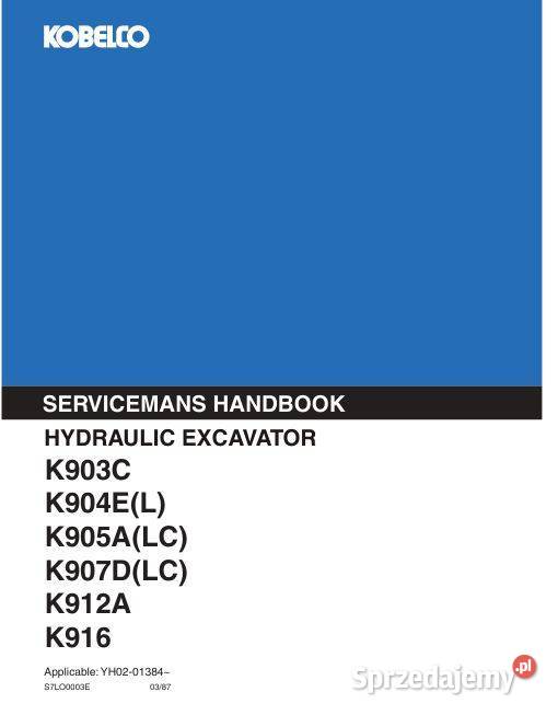 Kobelco K903 K904EL K905ALC K907DLC K912A K916 motoryzacja, transport Kielce
