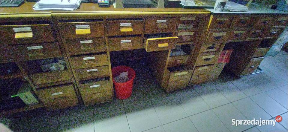 MEBLE APTECZNE DREWNIANE 60 LETNIE Mircze