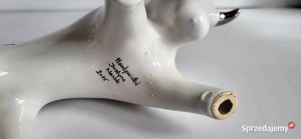 BYK Znak zodiaku Figurka Byczek ceramiczny Rękodzieło Sierakowice